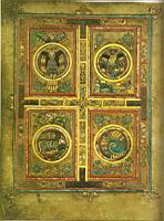 Folio 129v, symboles des 4 evangelistes